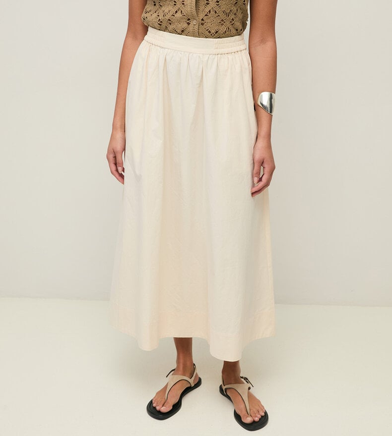 MAGGIE MIDI POPLIN SKIRT