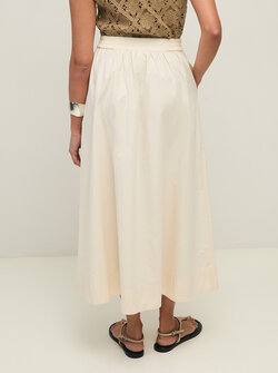 JUPE MIDI EN POPLINE MAGGIE