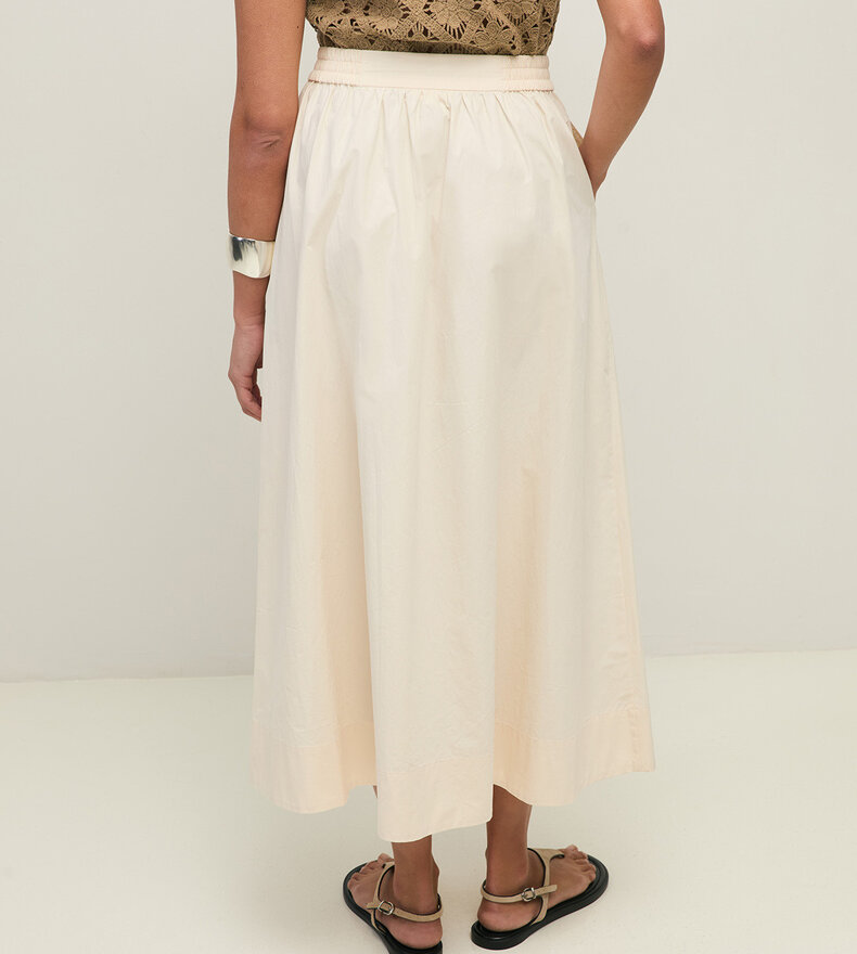 JUPE MIDI EN POPLINE MAGGIE