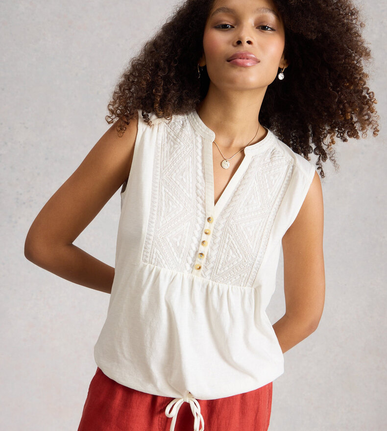 PEONY SLEEVELESS SHIRT