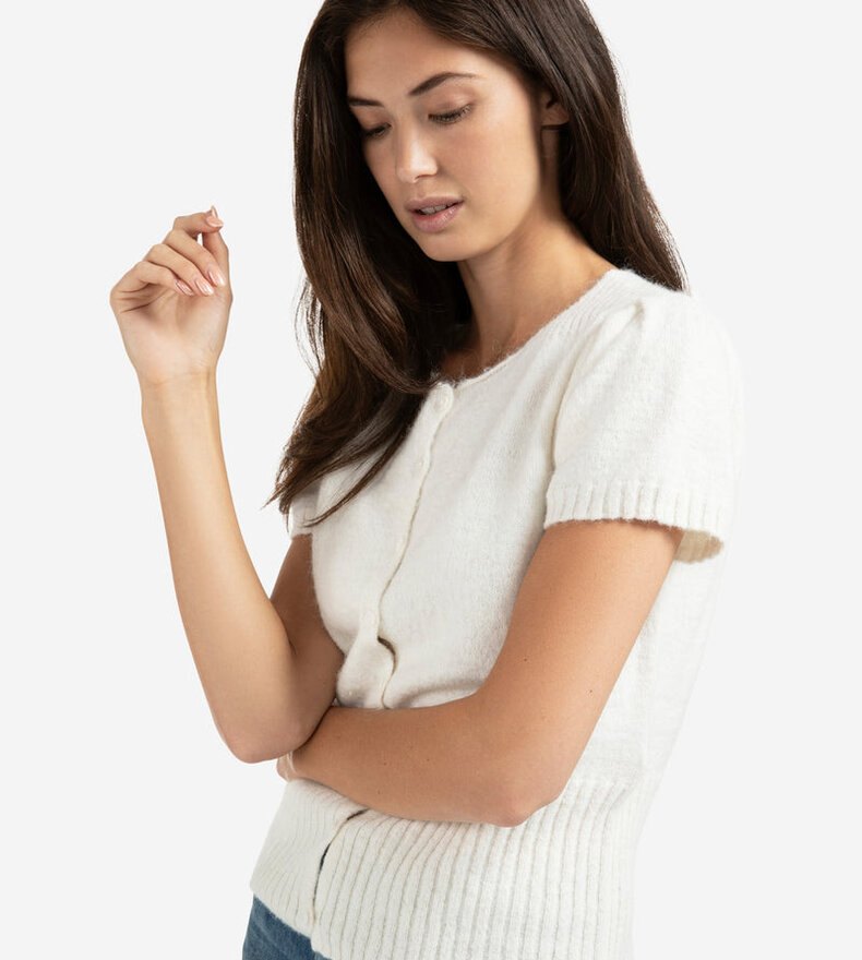 SHORT SLEEVE CARDIGAN