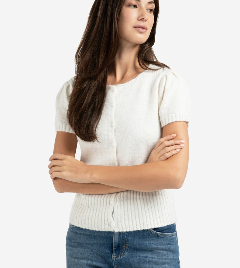 CARDIGAN À MANCHES COURTES