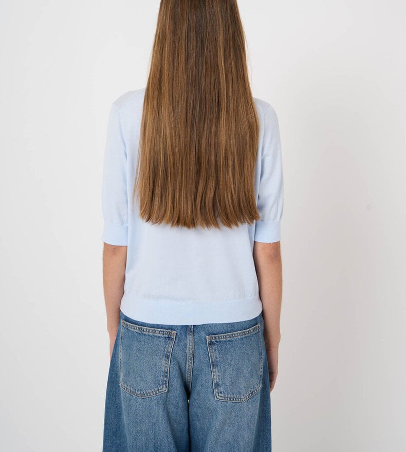 SHORT SLEEVE SWEATER