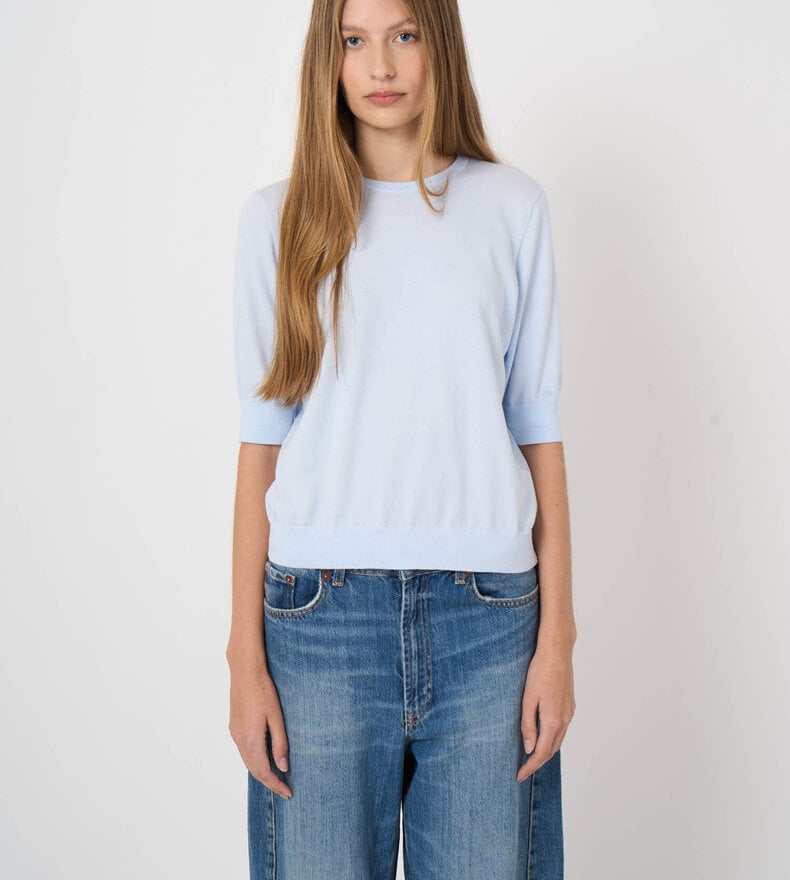 SHORT SLEEVE SWEATER