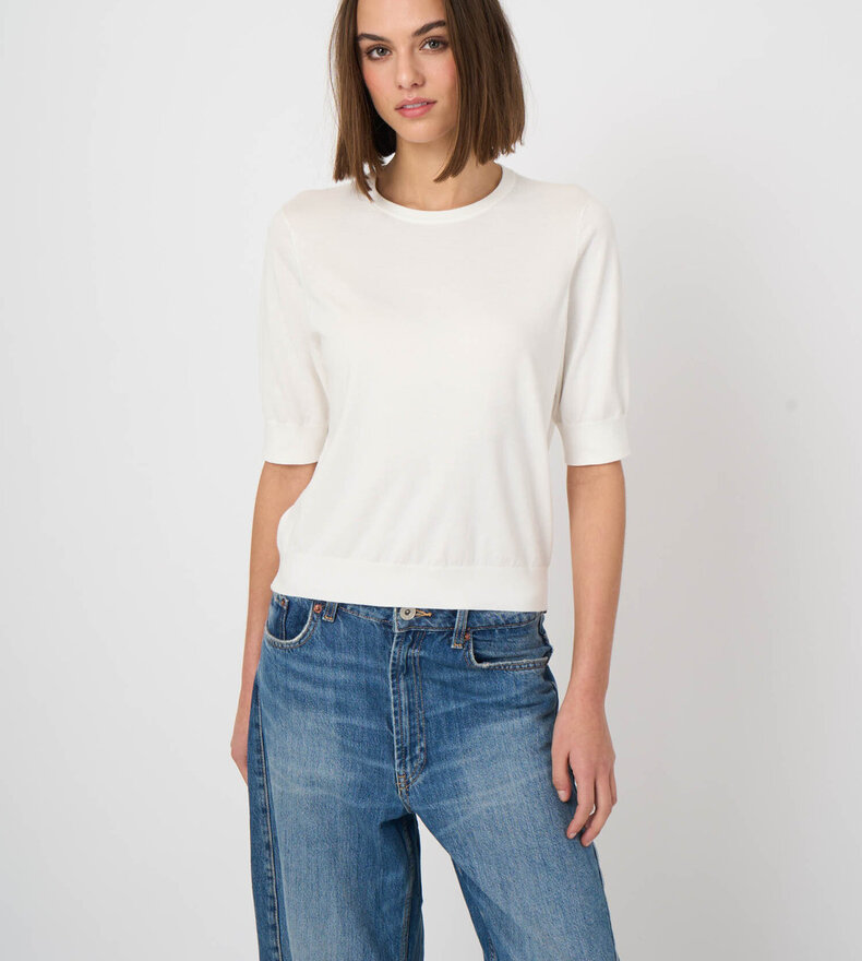 SHORT SLEEVE SWEATER