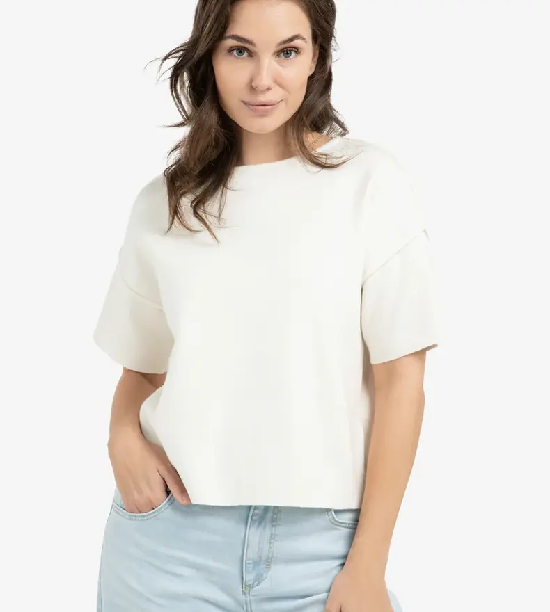 SHORT SLEEVE SWEATER