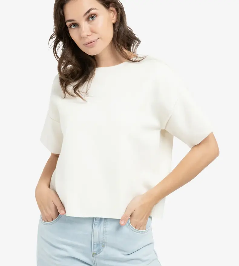 SHORT SLEEVE SWEATER