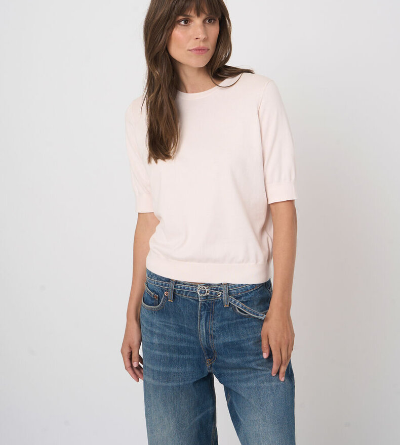 SHORT SLEEVE SWEATER