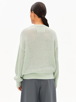 LINEN BLEND KNIT SWEATER
