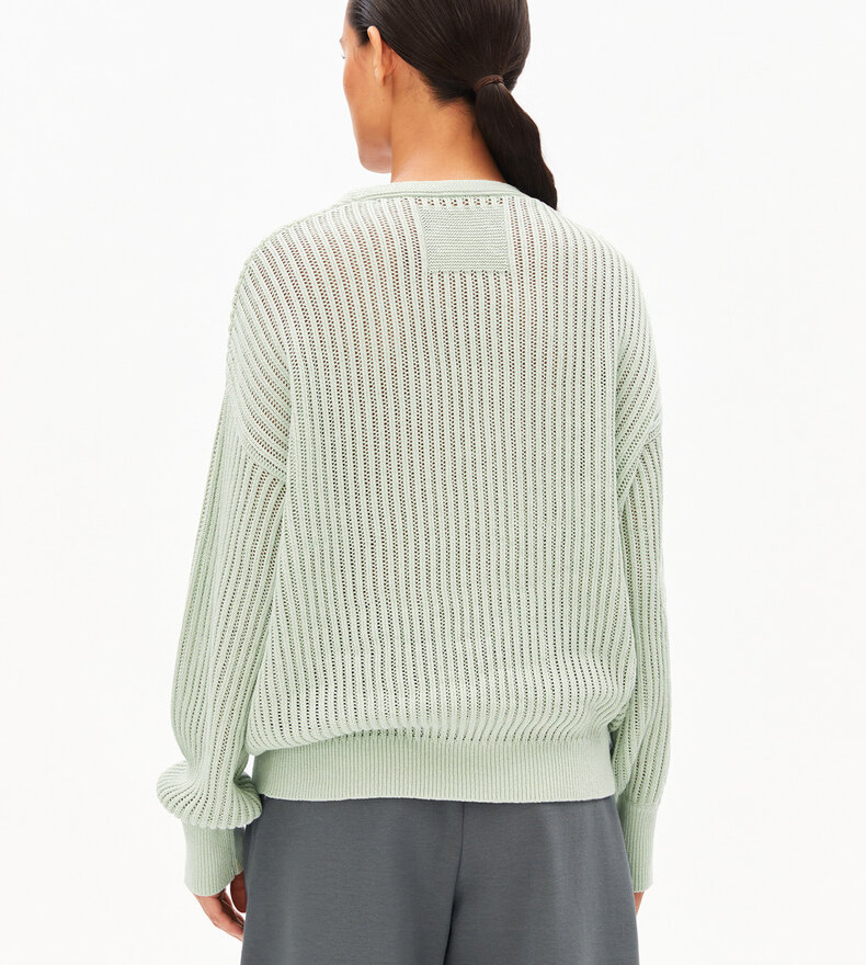 LINEN BLEND KNIT SWEATER