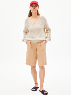 LINEN BLEND KNIT SWEATER