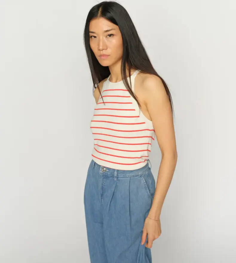 MMIMANJA CALIZ STRIPE KNIT TOP