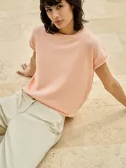 PULL EN MAILLE À MANCHES COURTES
