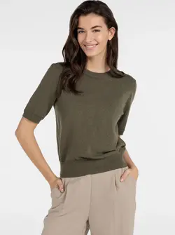 SHORT SLEEVE SWEATER