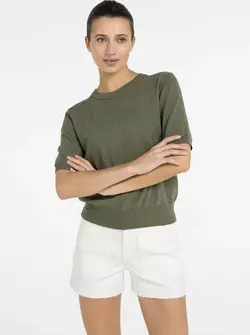 SHORT SLEEVE SWEATER