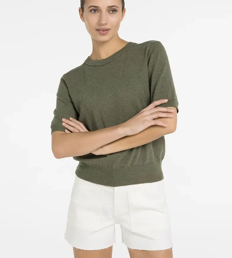 SHORT SLEEVE SWEATER