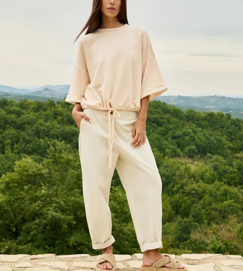 SHORT SLEEVE SWEATER