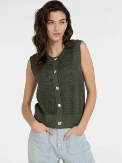 CARDIGAN EN MAILLE SANS MANCHES