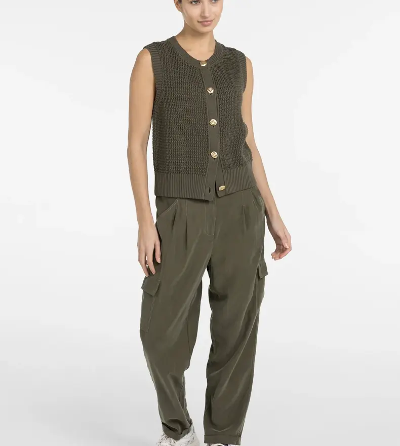 CARDIGAN EN MAILLE SANS MANCHES