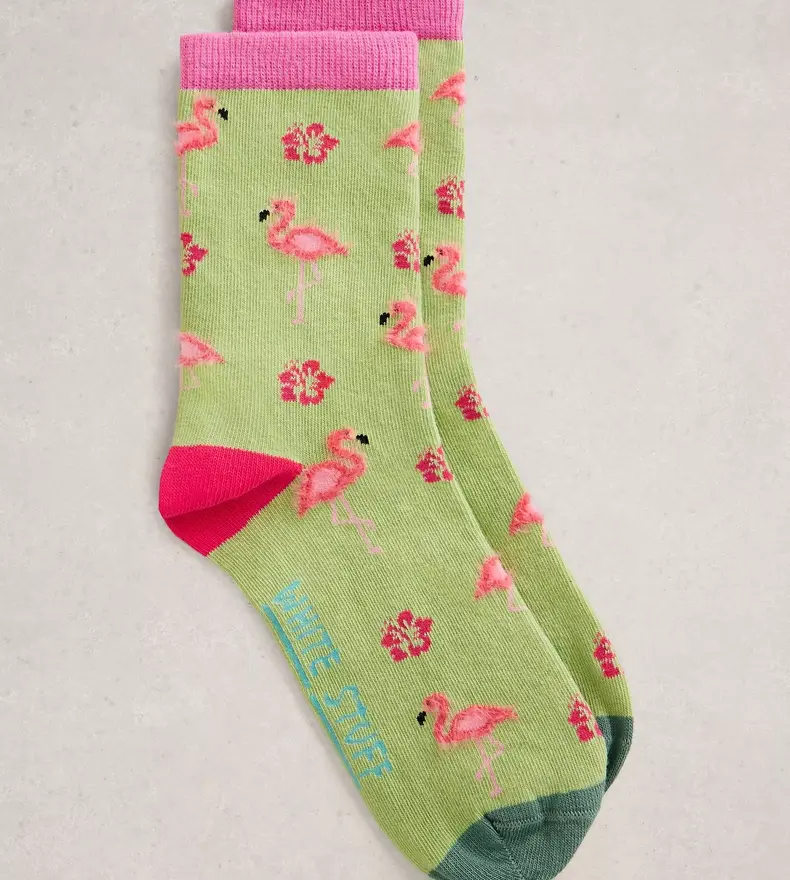 FLUFFY FLAMINGO SOCK