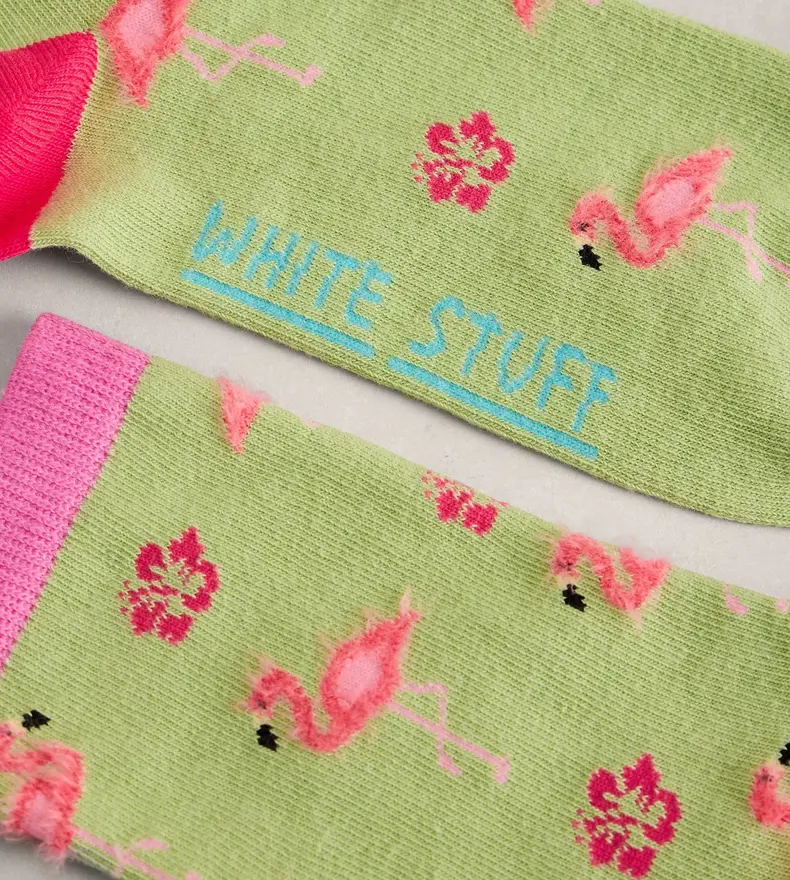 FLUFFY FLAMINGO SOCK