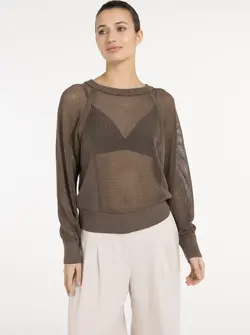 MESH RAGLAND SWEATER