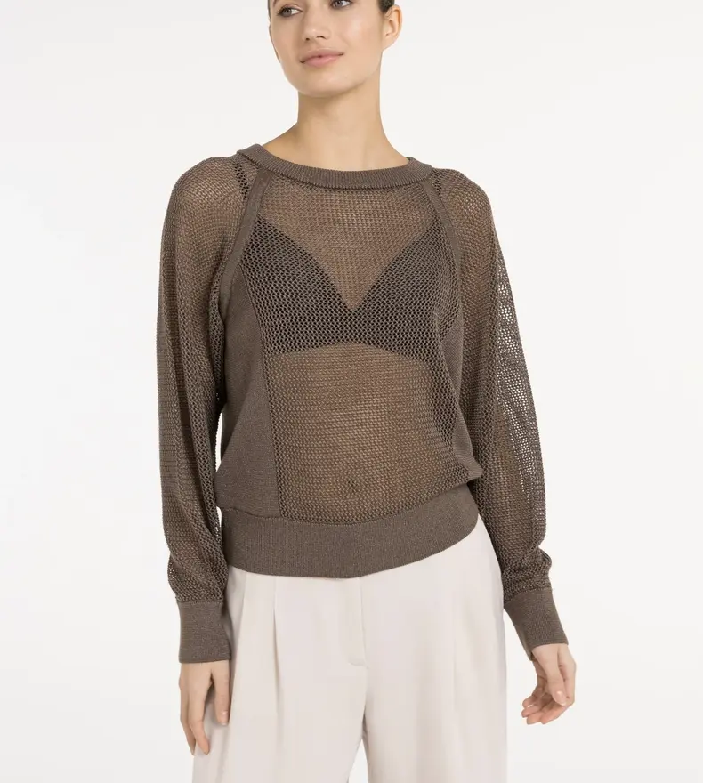 MESH RAGLAND SWEATER