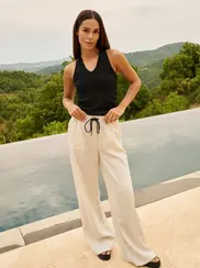PANTALONS À JAMBES LARGES