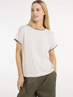 PULL EN MAILLE À MANCHES COURTES