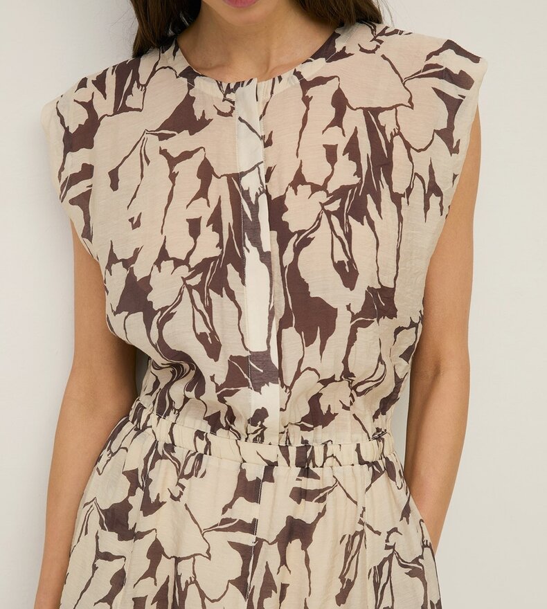 MANILAS PRINTED VISCOSE DRESS