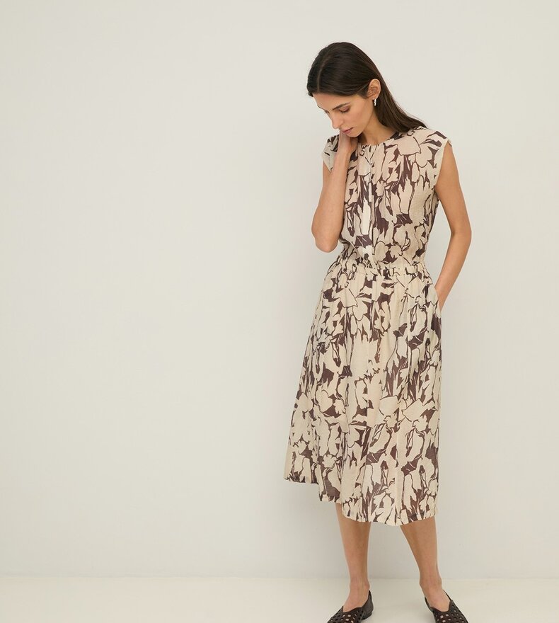 MANILAS PRINTED VISCOSE DRESS