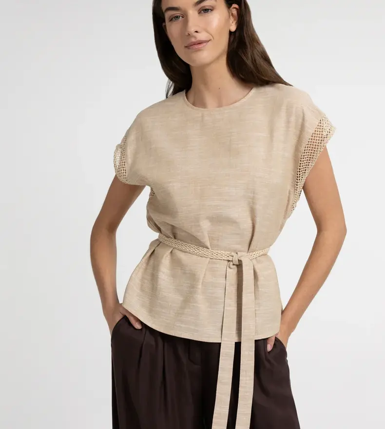 TOP WITH CROCHET DETAILS