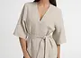 LINEN-BLEND WRAP JACKET