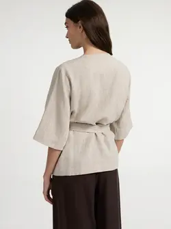 VESTE EN MÉLANGE DE LIN