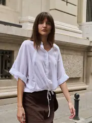 WIDE SLEEVE BLOUSE
