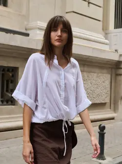 BLOUSE MANCHES LARGES