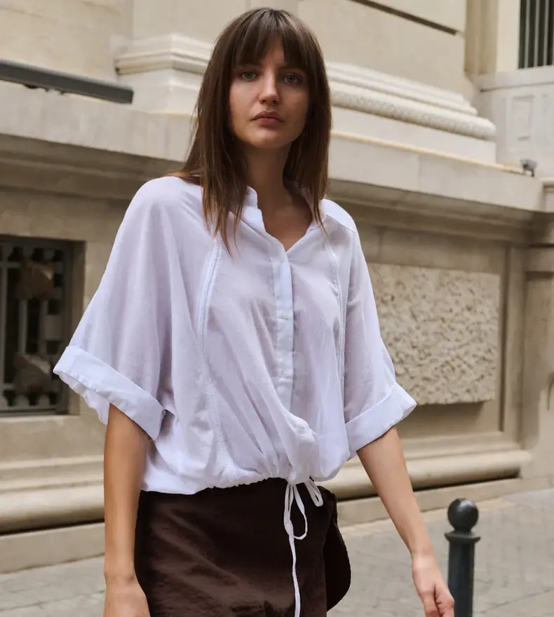 WIDE SLEEVE BLOUSE