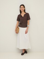 JUPE MIDI EN CHANVRE CAMI
