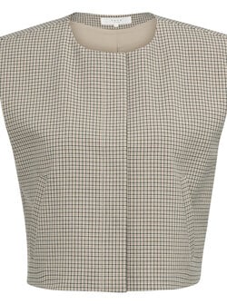 CHECK WOVEN GILLET