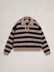 IZZY WOOL BLEND COLLAR JUMPER