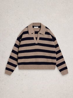 IZZY WOOL BLEND COLLAR JUMPER
