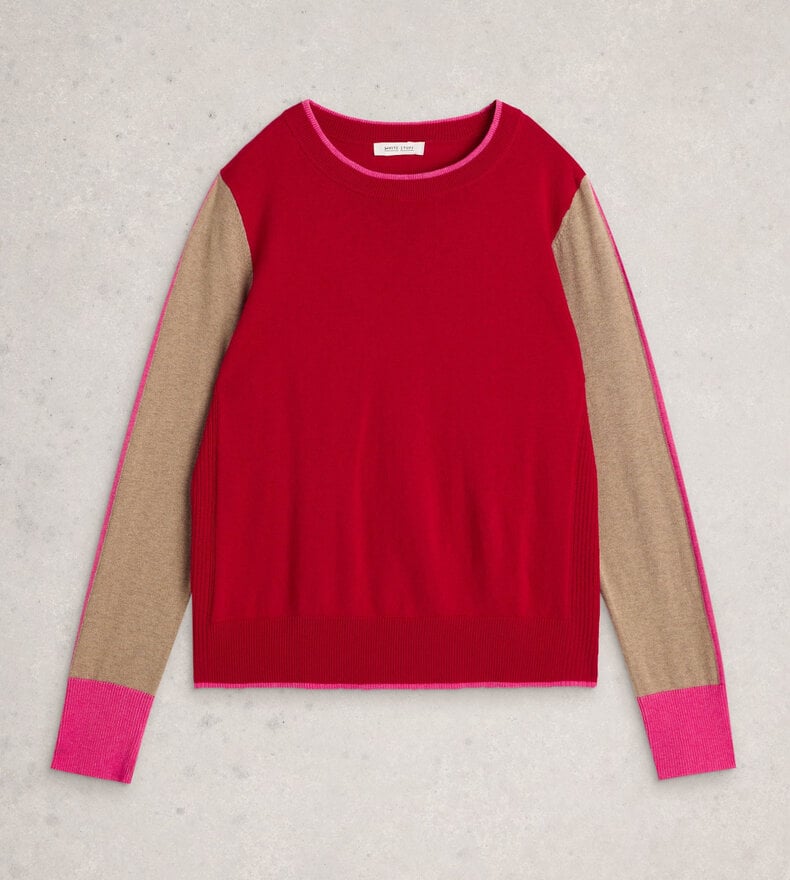 KATIE COL BLOCK SWEATER