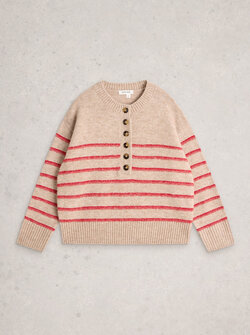 STRIPE HENLEY SWEATER