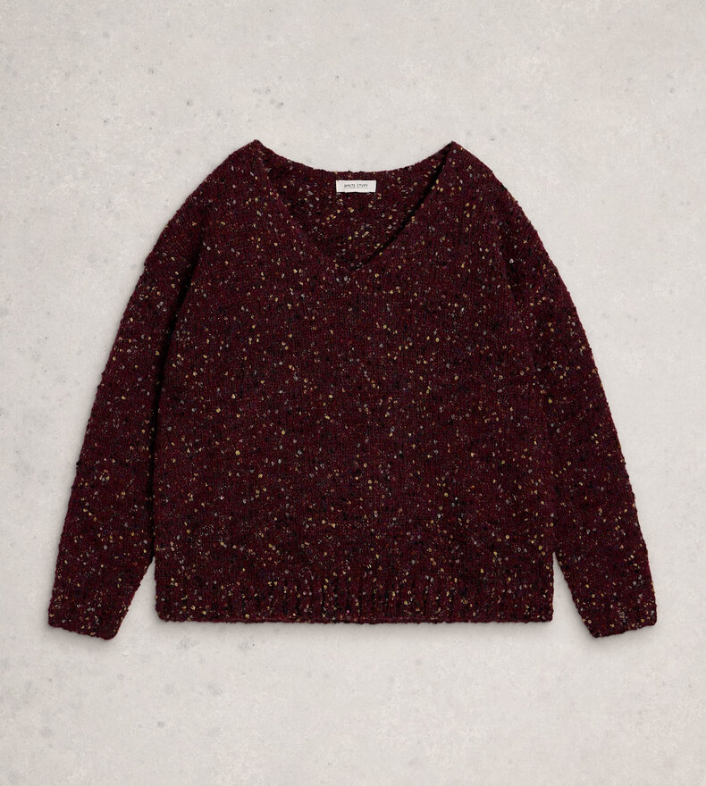 TEXTURE V NECK SWEATER