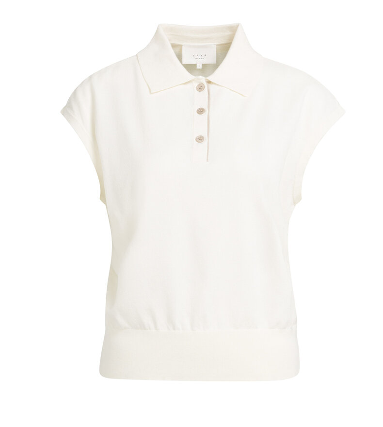 SLEEVELESS POLO SWEATSHIRT