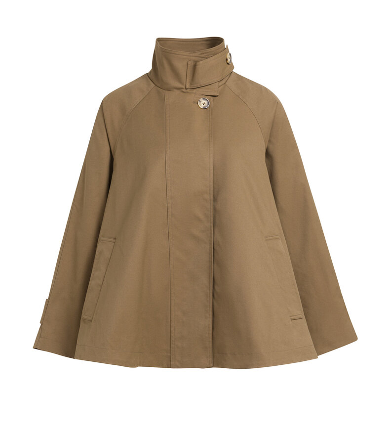 WOVEN A-LINE COAT