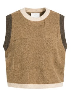 PULL TEXTURÉ À CARREAUX