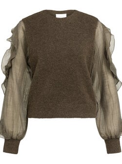PULL À MANCHES TISSÉES