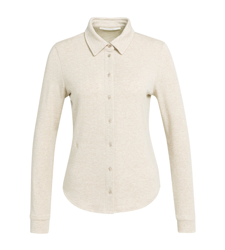 JERSEY MELANGE BLOUSE