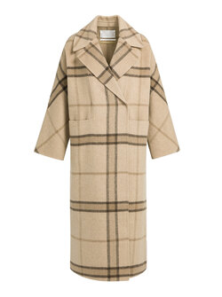 LONG CHECK COAT